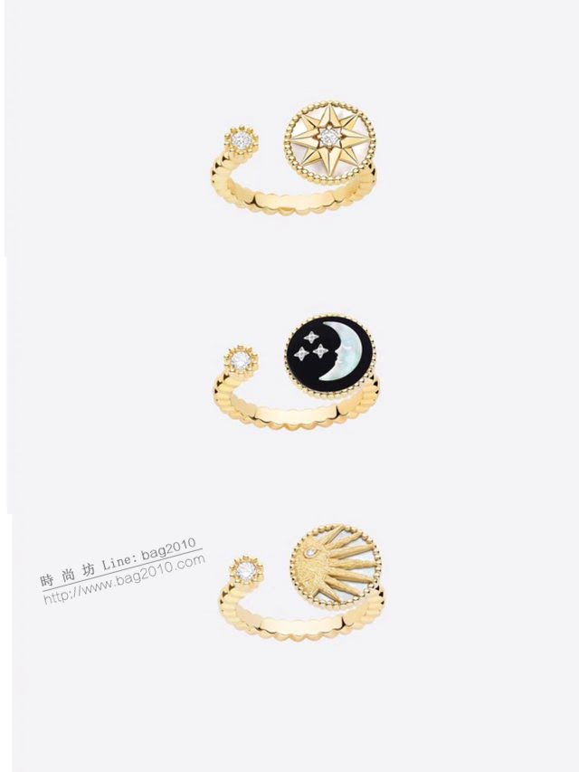 Dior飾品 迪奧經典熱銷款Rose des Vents星月套裝 羅盤戒指  zgd1302